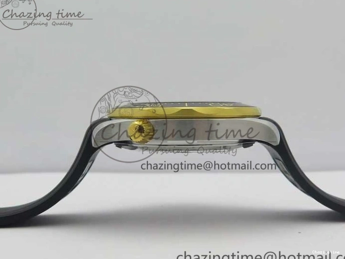 0218 Seasonal 2018 Seamaster Diver 300M SS YG VSF 1:1 Best Edition YG Bezel Black Dial on Black Rubber Strap A 7934